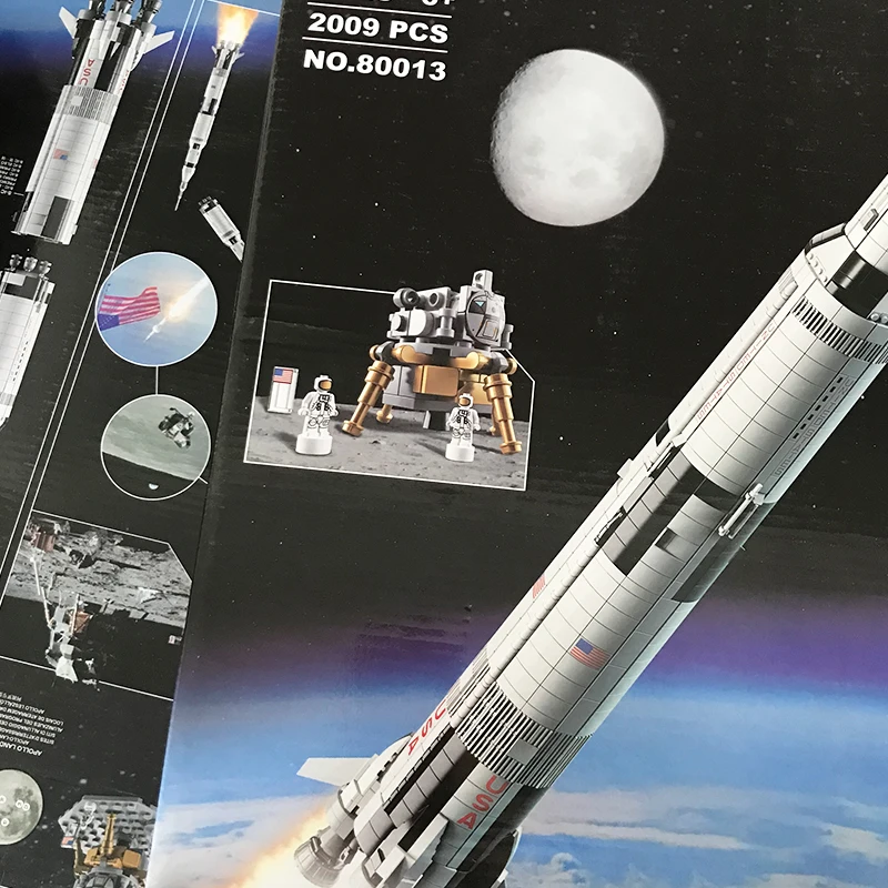 The Apollo Saturn V 92176 Building Blocks Space Rocket Idea Series Bricks Educational Toys For Children Birthday XMAS Gifts