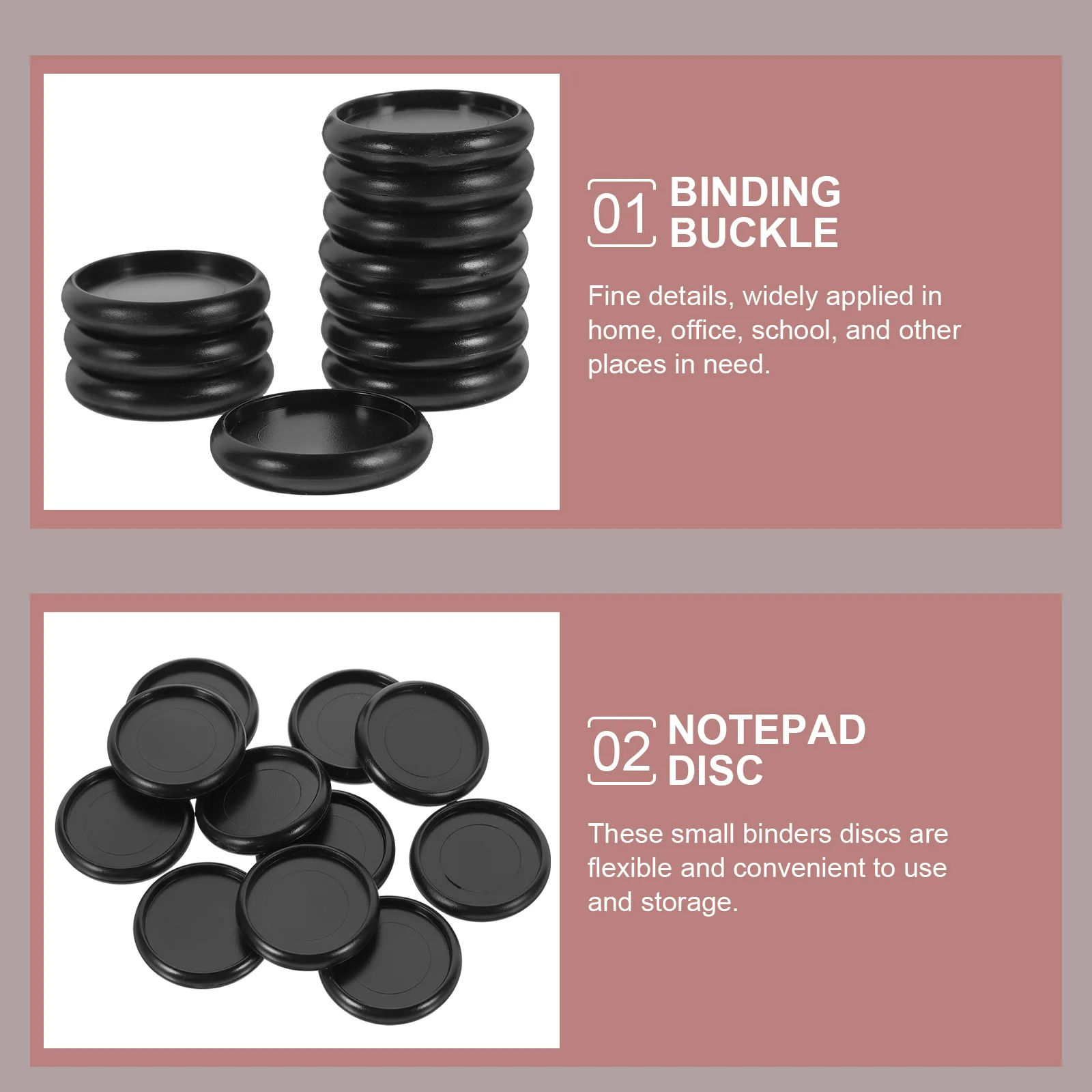 55 قطعة أقراص تجليد أوراق فضفاضة أبازيم الفطر البلاستيكية لمخططي سجل القصاصات ملحقات ملزمة أقراص Discbound #2