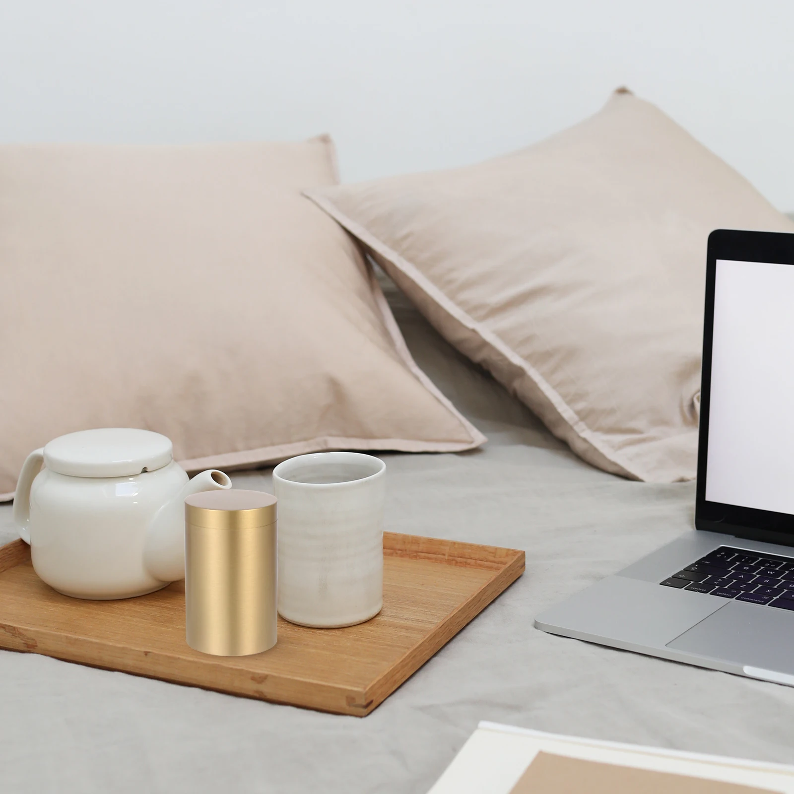 

1pc Pure Copper Container Sealed Storage Jar Sturdy Exquisite Small Portable Tea Can Practical Tea Canister For Home Use