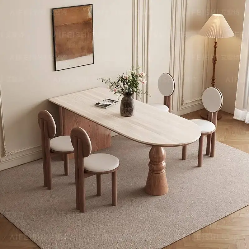 

Nordic Oval Dining Tables Design Restaurant Party Space Saving Dining Tables Living Room Salon Tavola Da Pranzo Home Furniture
