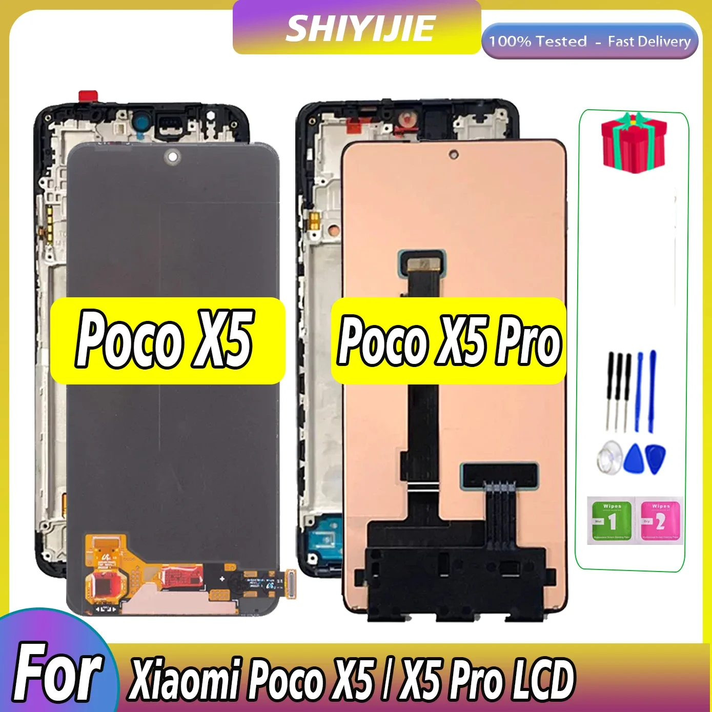 

AMOLED For Xiaomi PocoX5 pro LCD X5Pro 22101320G Display Touch Screen For Poco X5 LCD 22111317PG Display Frame Panel Digitizer