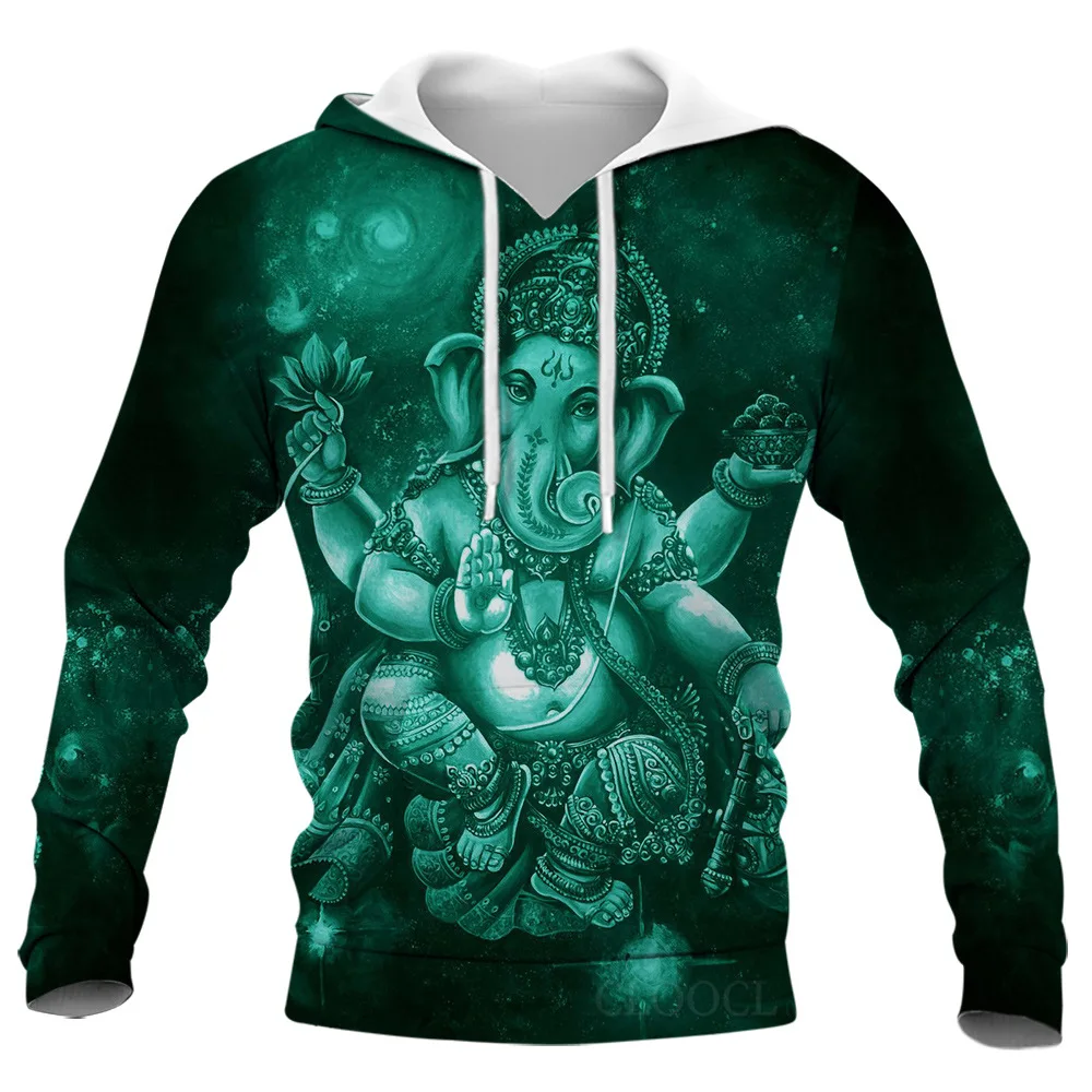 

New 3D Printing Ganesha Fashion Men Women Tracksuits Crewneck Hoodies Plus Size S-7XL Harajuku Four Seasons Casual