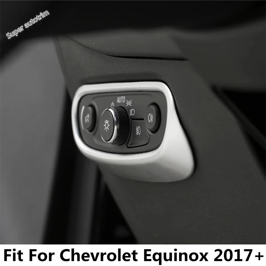 

Car Head Lights Lamps Switch Button Molding Cover Trim For Chevrolet Equinox 2017 - 2023 ABS Matte / Carbon Fiber Accessories