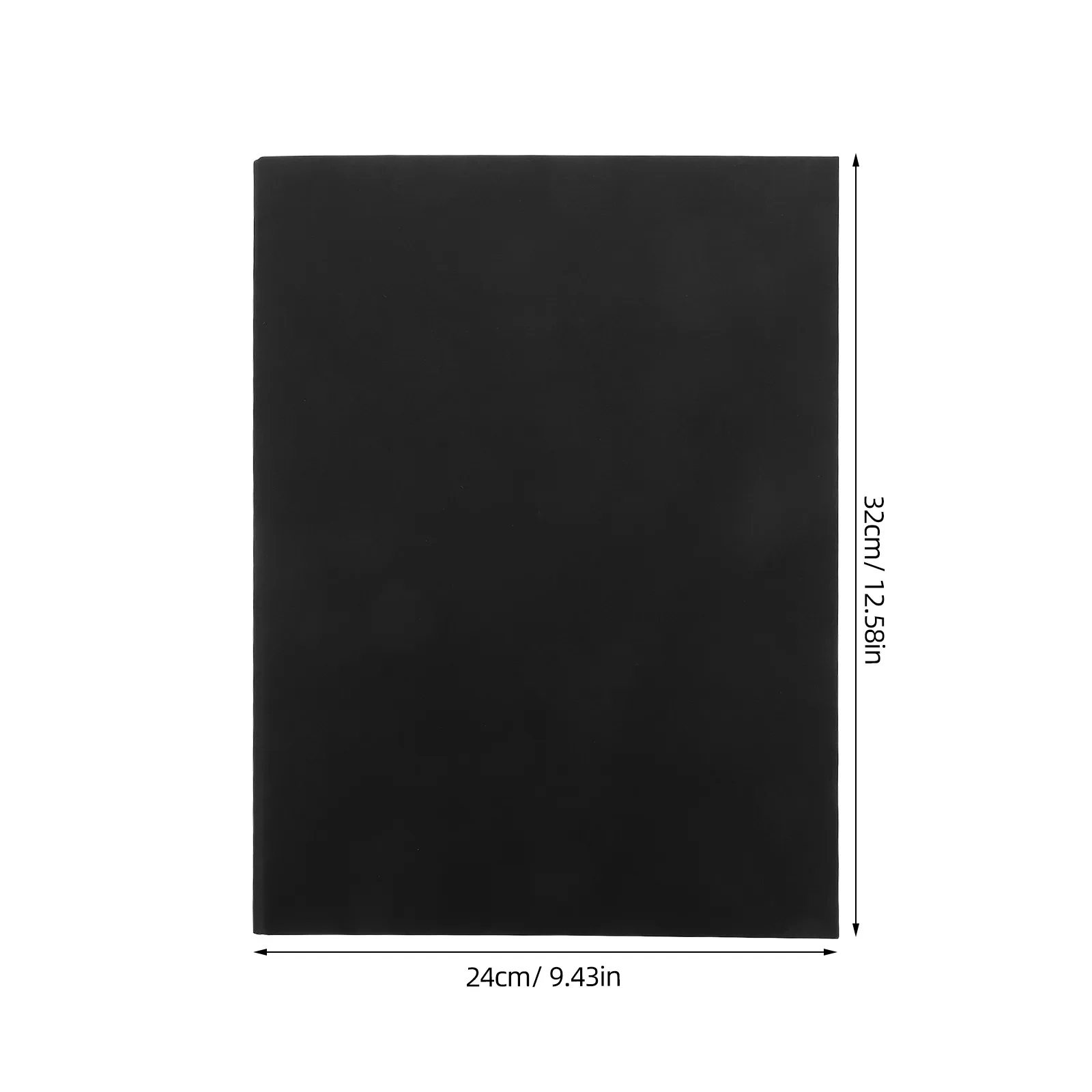 غطاء دفتر ملاحظات مقاس A4 مكون من 6 حلقات قابلة لإعادة الملء، واقي أوراق شجر فضفاضة، غلاف ورقي كرافت أسود، منظم مستندات