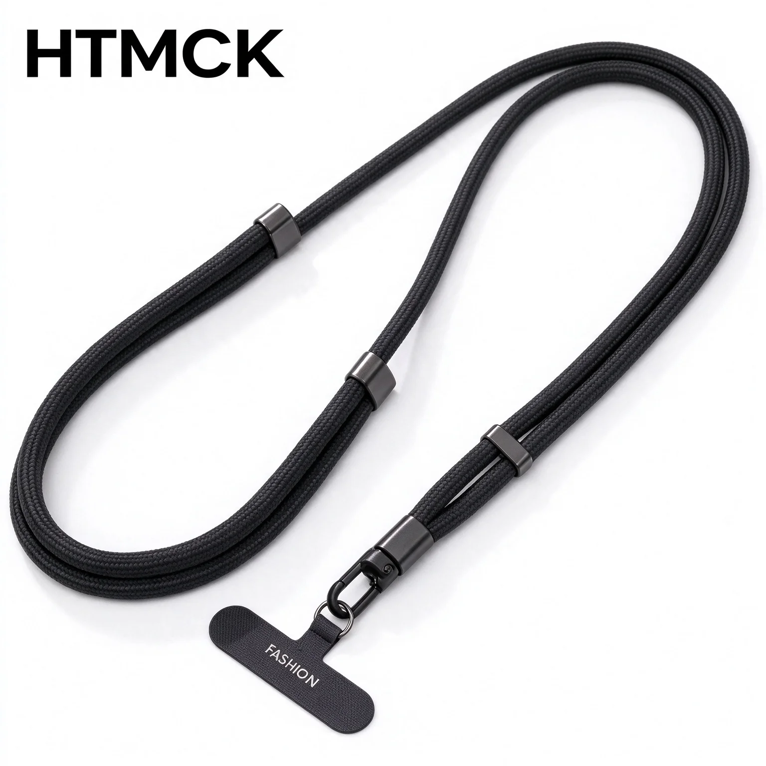 HTMCK – Cordão longo para celular, alça transversal com clipe, cordão ajustável para evitar que o celular caia, ideal para usar com capas de celular.