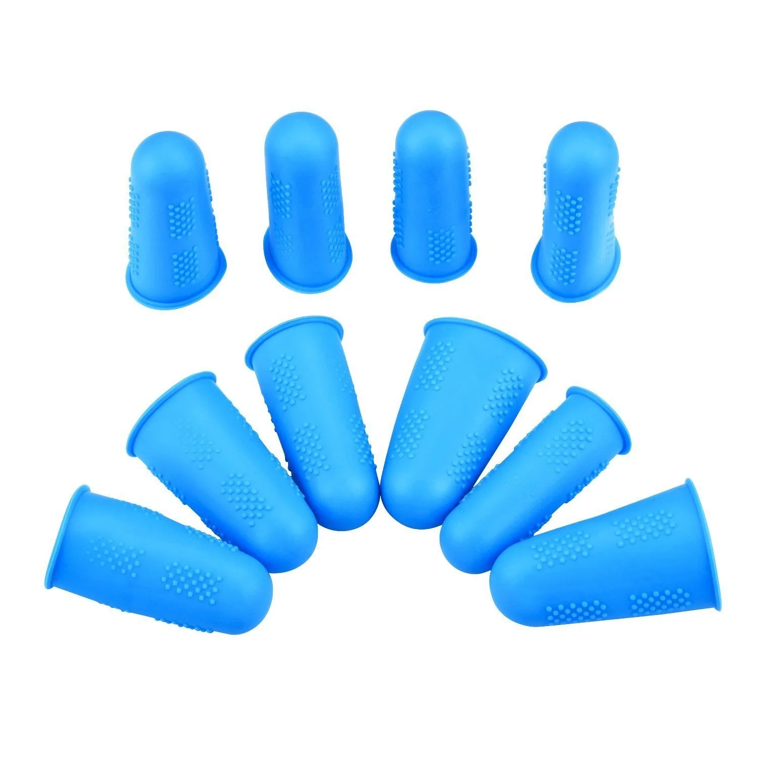 3/5Pcs Fingertips Protector Gloves Reusable Natural Rubber Finger Cover Gloves Non-slip Latex Finger Cots Nail Art Tool