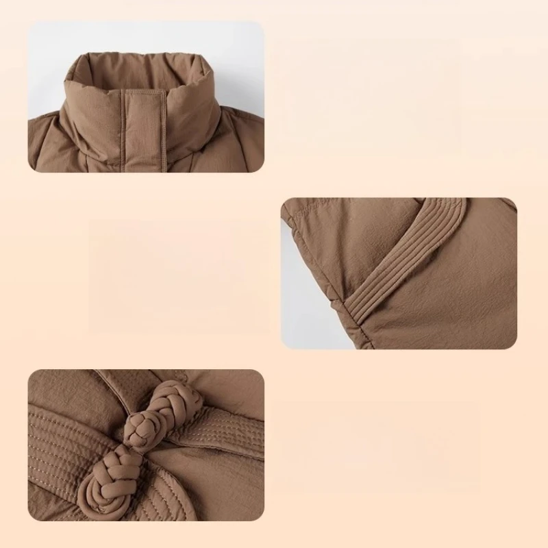 Chericom femme manteaux d'hiver 2025 nouvelle Collection à manches longues doudoune courte col montant chaud ample-ajout manteaux Y309169Y