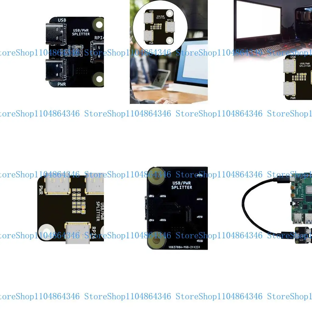 

5asd High Definition IPKVM Splitter for RPI BliKVM and PiKVM "KVM over IP USB Power