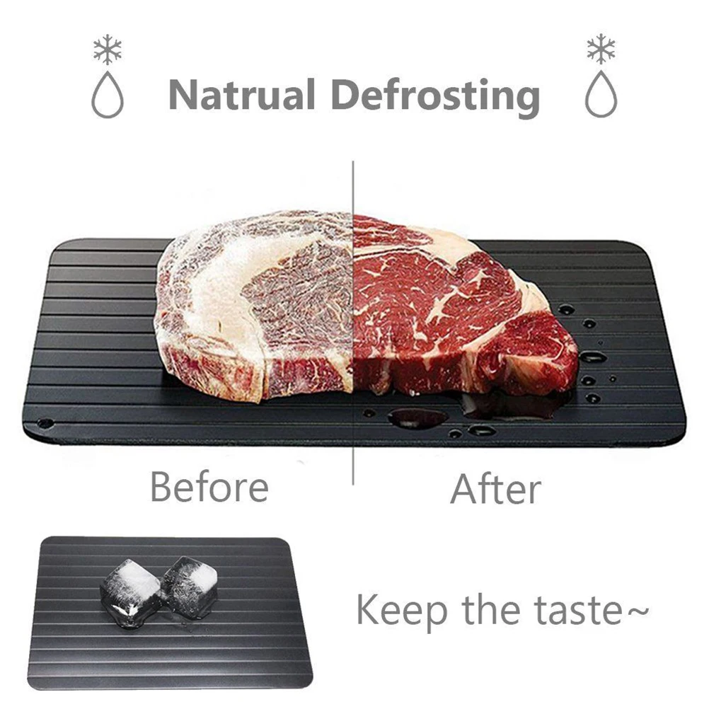 

Aluminum 29.5X20.8X0.3Cm Fast Defrosting Tray For Meat Food Natural Thawing No Electricity Microwave Hot Water