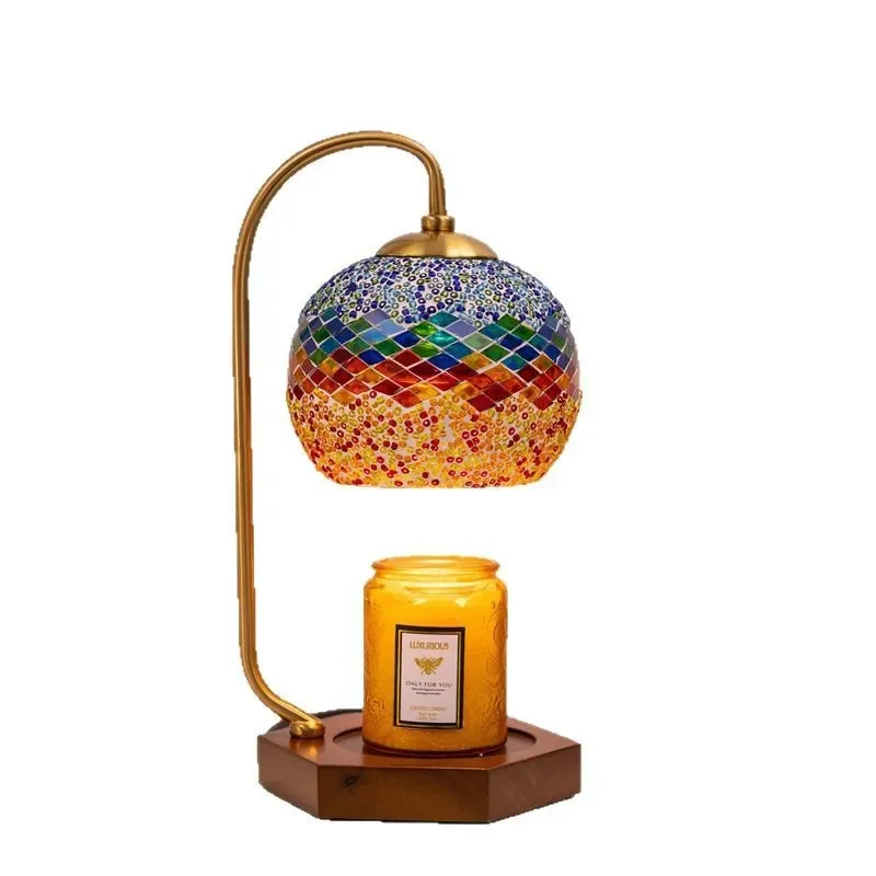 

Morocco medieval style fireless aromatherapy wax melting lamp birthday gift bedroom bedside decoration retro desk lamp