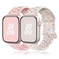 Correa deportiva para Apple watch, pulsera de silicona transpirable para iwatch Series 9, 8, 7, 6, 5, 4, 3 SE Ultra, 44mm, 45mm, 40mm, 41mm, 42mm, 49mm