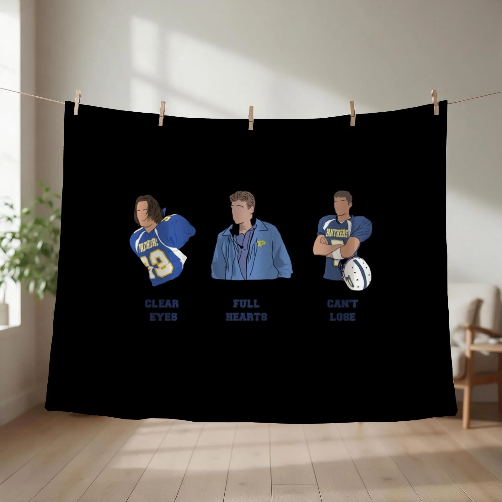 Clear eyes full hearts can't lose Throw Blanket blankets and throws Decorative Beds Beach Softest Blankets