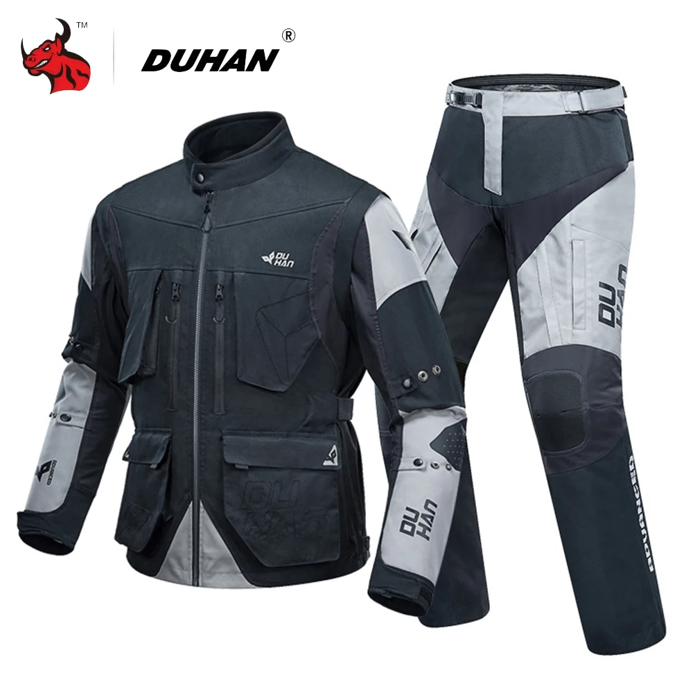 

Fashion Motorcycle Jacket Pants Suit Breathable Detachable sleeves Moto Motocross Jacket Suit CE protective gear Spring Autumn