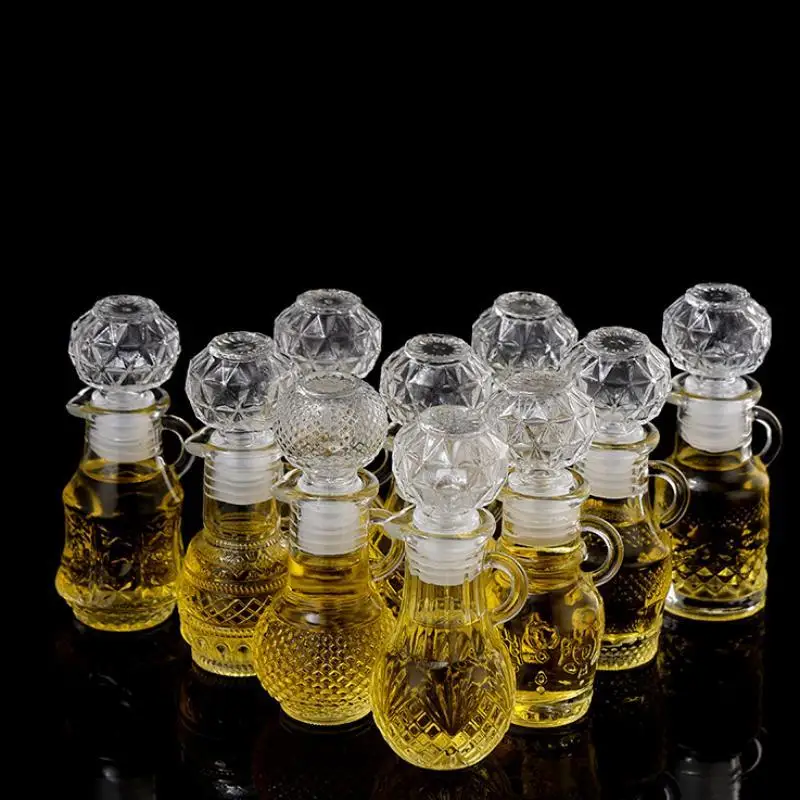 50ML Transparent Empty Mini Glass Whisky Wine Liquor Bottle With Screw Cap Decanter Sample Wine Packaging Bottle With Handle