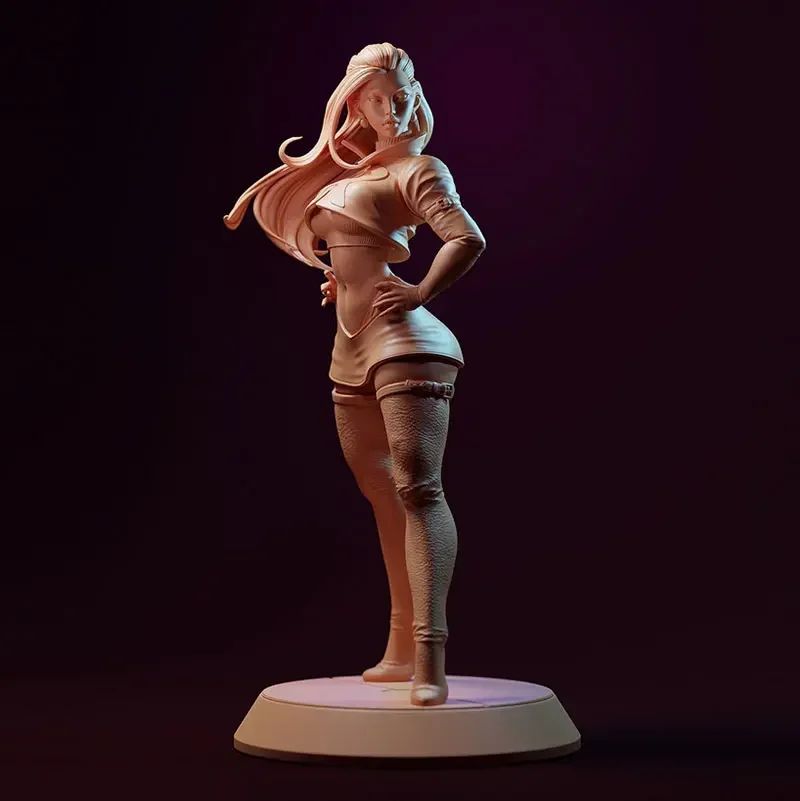 

1/24 75 мм 1/18 100 мм наборы моделей из смолы, волшебная фигурка маленькой девочки, неокрашенная, окрашенная RW-1436