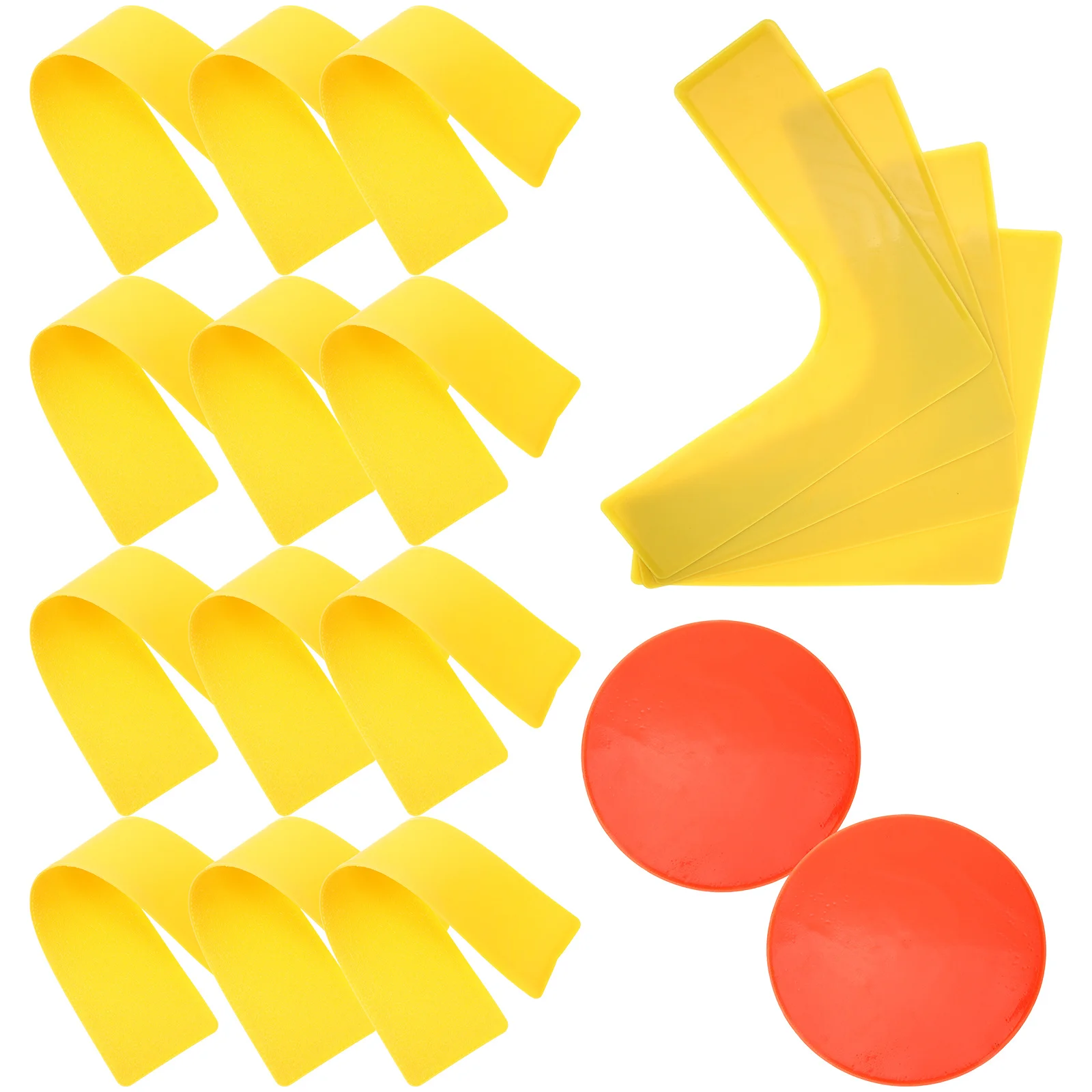 مجموعة واحدة من علامات بقعة الأرضية الرياضية المقاومة للتمزق وغير القابلة للانزلاق علامات مسطحة مستديرة لكرة القدم وكرة السلة والتدريب الرياضي