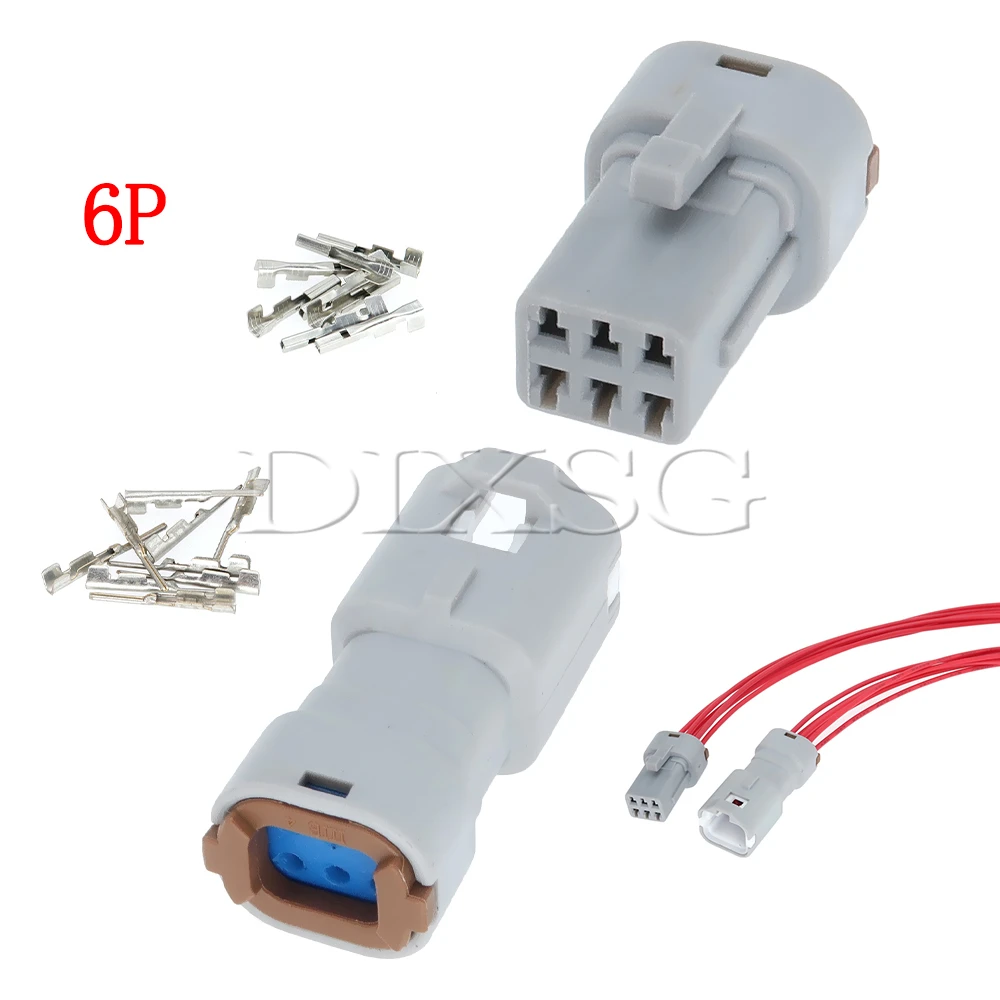 1 Set 6 Pin MG644483-4 MG614130-4 Automobile Door Handle Plug Car Waterproof Wire Harness Electrical Connector Auto Parts