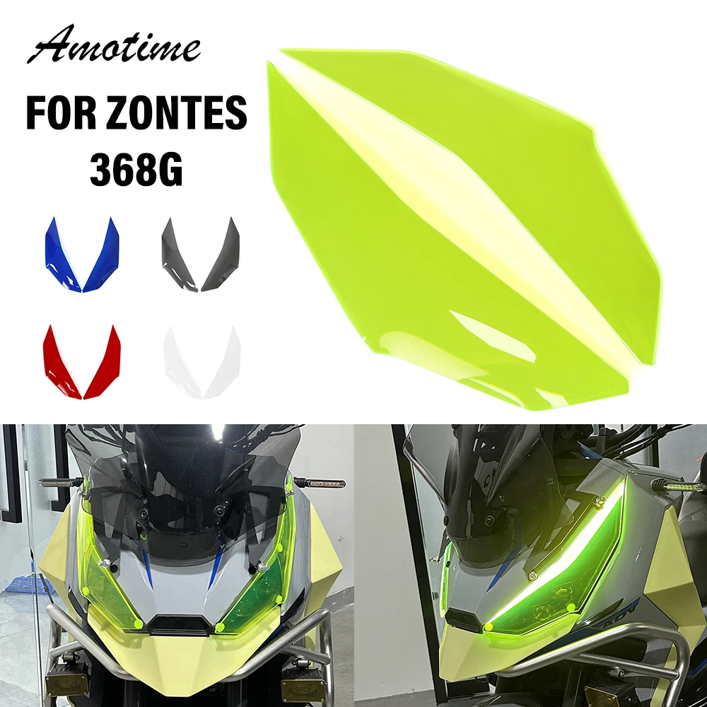 

Motorcycle Headlight Cover Protection Full Headlamp Screen Lens Guard Protector For ZONTES 368G 368 G