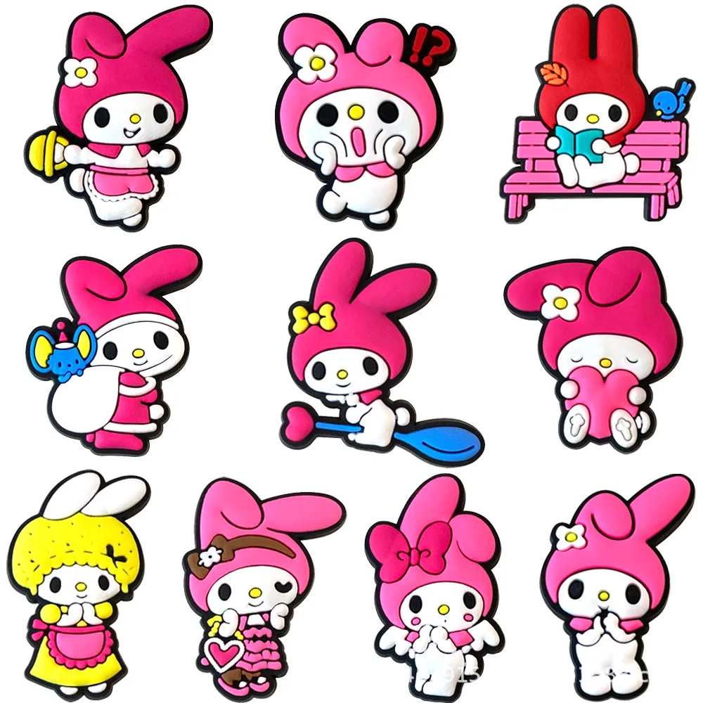 

Sanrio My Melody Shoe Charms Cartoon Slipper Aceessories Decoration PVC Accessories Shoe Buckles Xmas Girl Gifts
