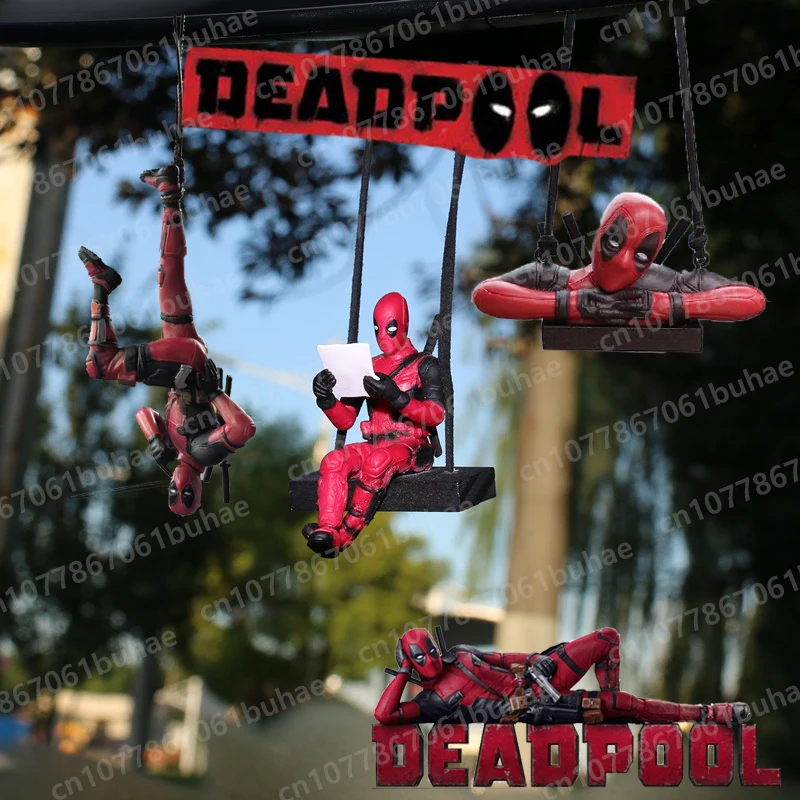 Hot New Deadpools Movie Peripheral Car Rearview Mirror Pendant Cartoon Various Styles Interior Decoration Morphism Eye-catching