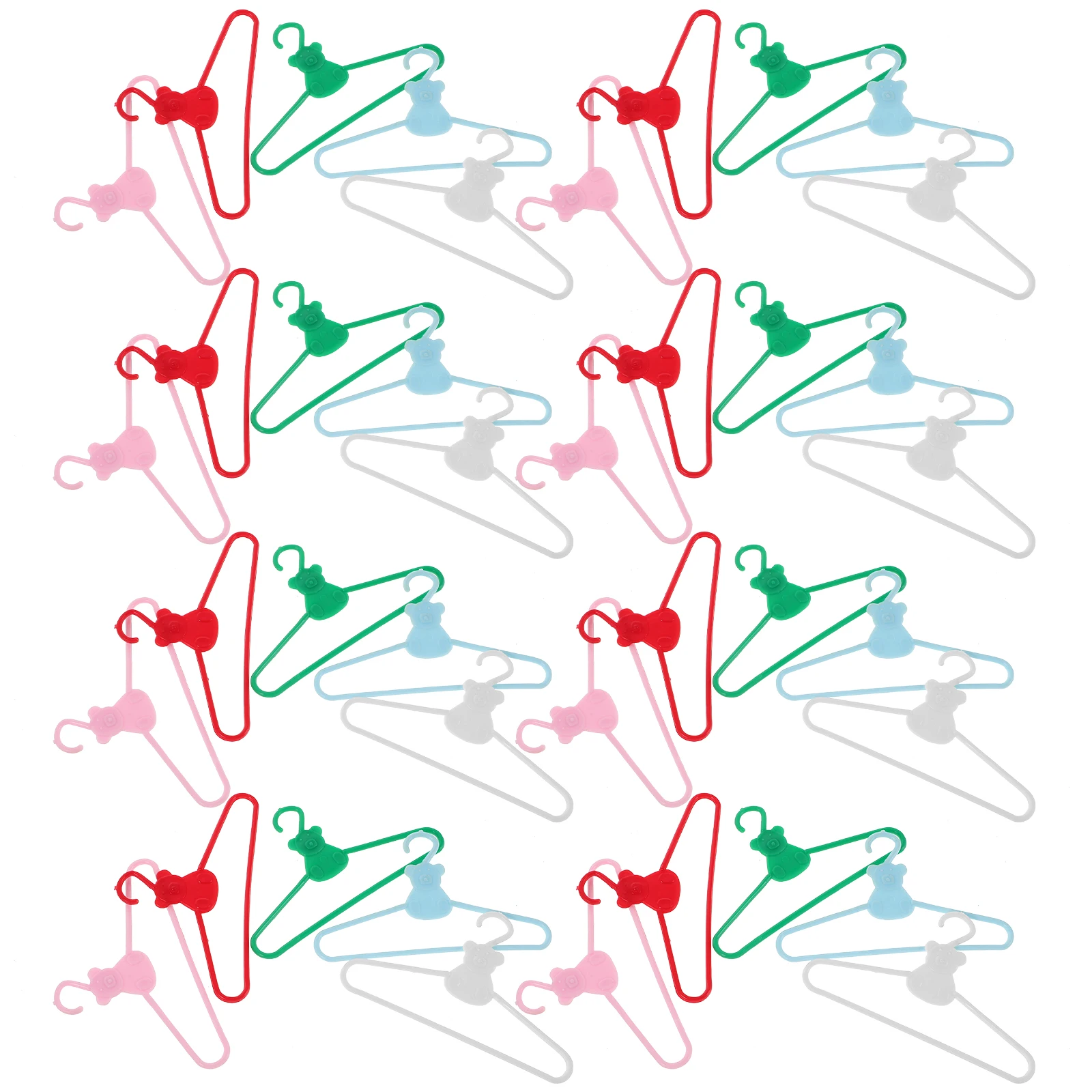 

100 Pcs Mini Hanger Coat for Clothes Furniture Accessories Plastic Baby Display