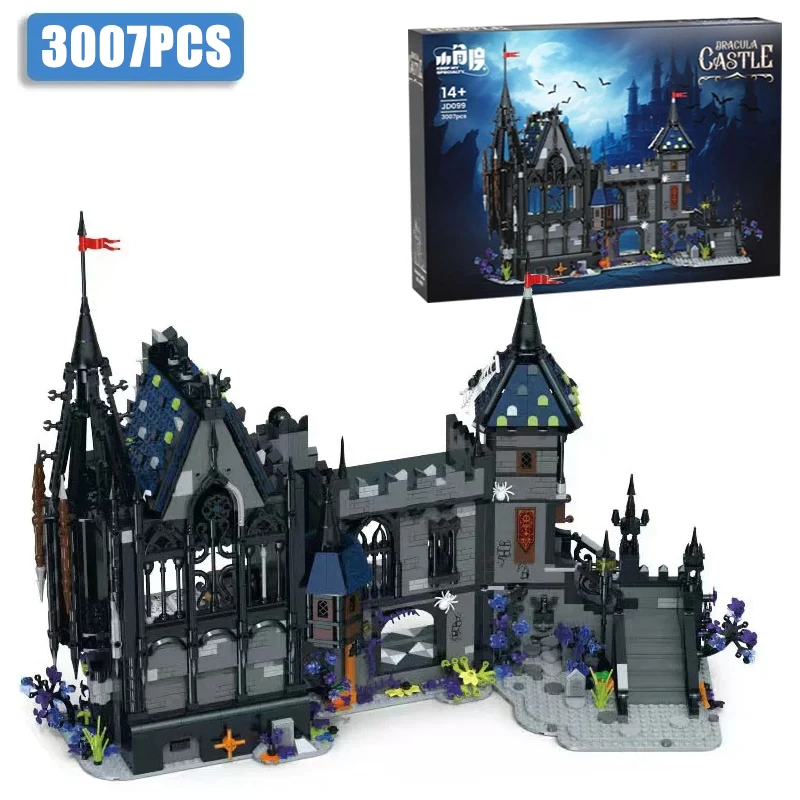 

3007 шт. JD099 MOC Idea Street View Замок Вампира Дракулы Строительные блоки Кирпичи Сборка игрушек для мальчиков Наборы рождественских подарков
