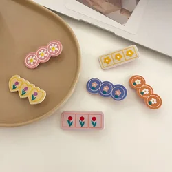 Horquillas de tulipán para niña, horquillas florales coreanas japonesas, pinzas para el pelo de Color caramelo esmerilado, tocado para niña, accesorios para el cabello