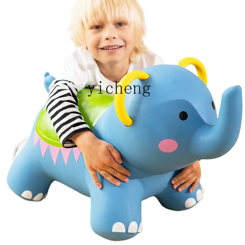 

Tqh Children's Jumping Horse Baby Inflatable Horse Baby Riding Toy Pony Rocking Anti-Fall Elephant