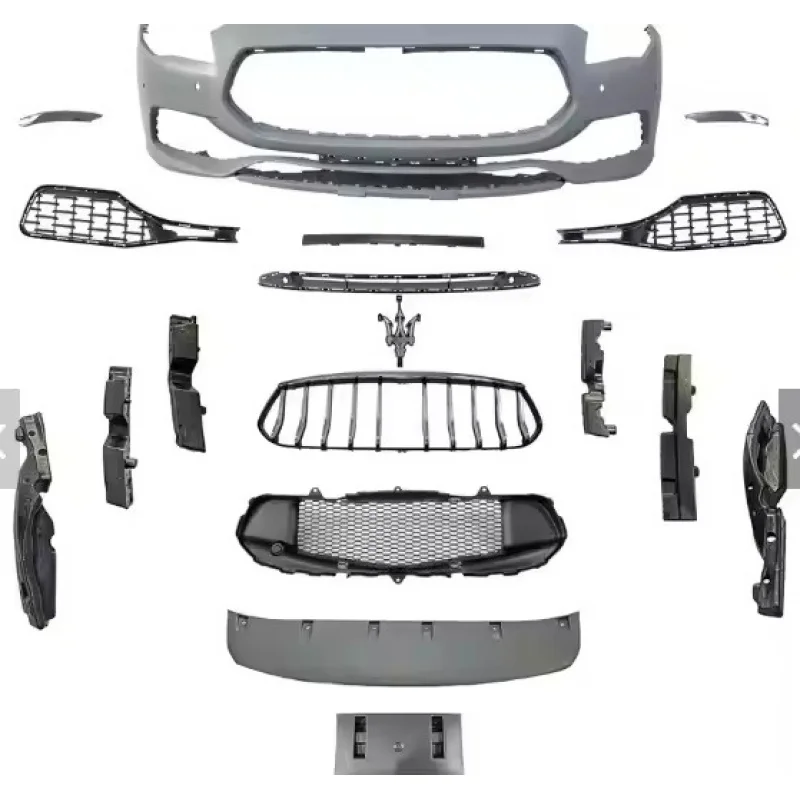 High Quality Luxury Front Bumper Grill for 2021 for Mase-rati Quattro-porte Upgrade Facelift Bodykit Body Parts