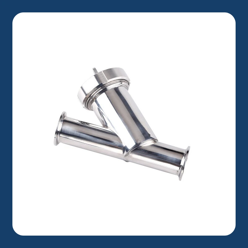 quick-loading-y-type-filter-sanitary-grade-diagonal-plug-in-chuck-pipe-clamp-connection-valve