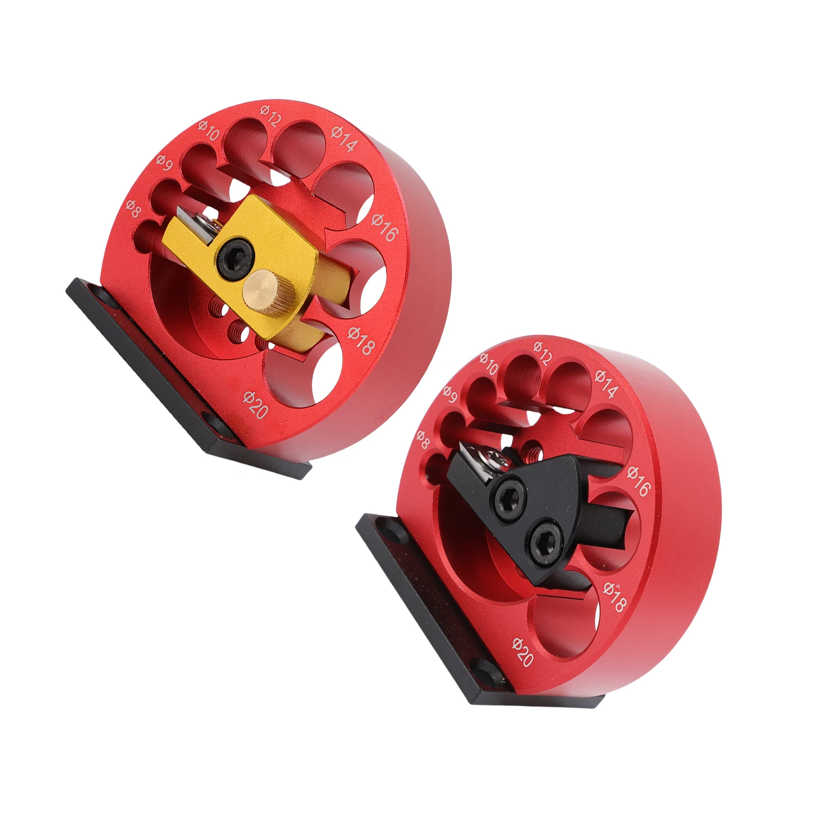 أداة تقريب الخشب، أداة مساعدة للقضيب الدائري مع شفرة كربيد، أداة صانع وتد ذات هيكل دائري، 8 فتحات مقاسات (Φ8-20 مم)، Elect #2