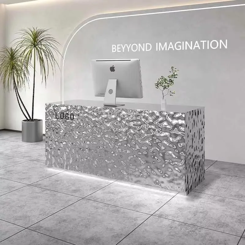Luxury Front Desk Reception Counter Checkout U Shape Clinic Reception Desks Modern Beauty Salon Mostrador Recepcion Furniture