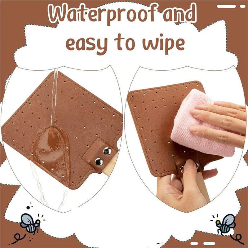 

AT43-8 Pieces 17.3 Inch Fly Swatter Leather Fly Swatter Long Fly Swatter Manual Fly Swatter Wood Handle Bug Swatter