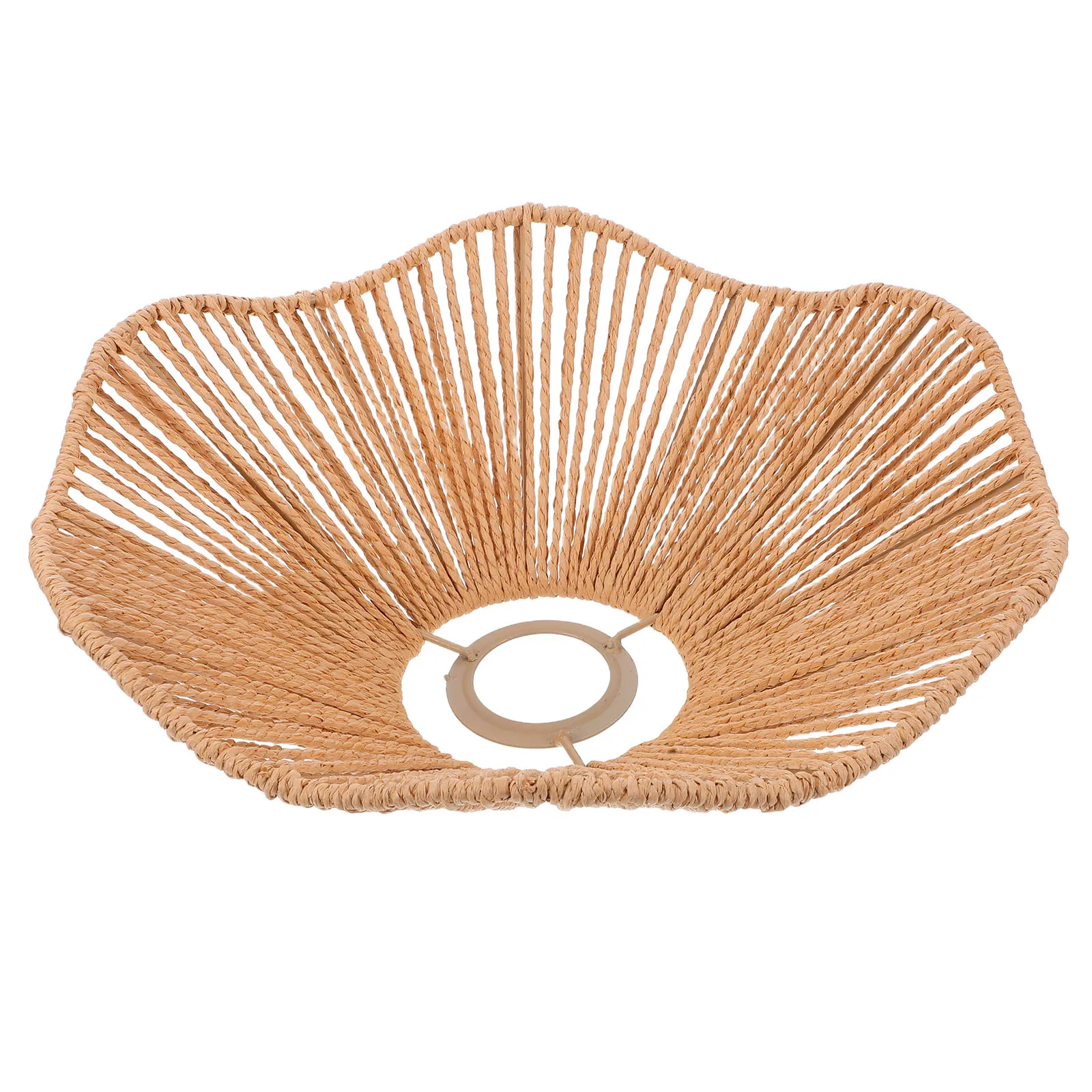 

Straw Hat Pendant Lampshade Minimalist Handwoven Light Cover for Bedroom Living Room Dining Room Soft Light Decorative Ceiling