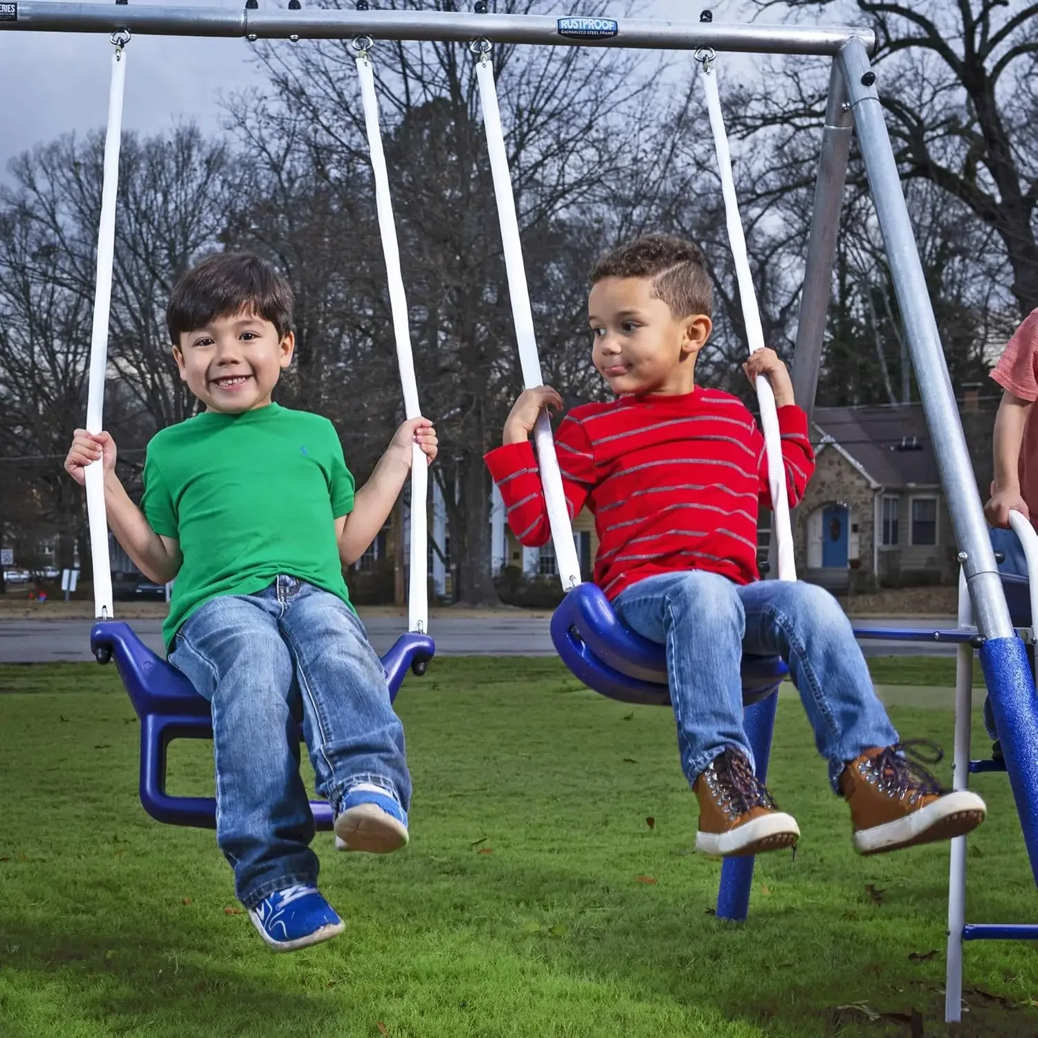 Free N' Swing Swing Set, Grau, 91"T x 168"B x 74"H
