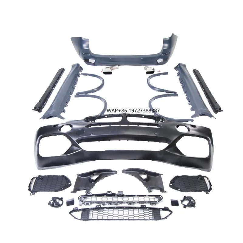 

X5 F15 MT Style Body Kit Perfect Fitment 2014 Year Car Bumper Over Fender Side Skirt Exhaust Tip for Car Bumper Auto Parts