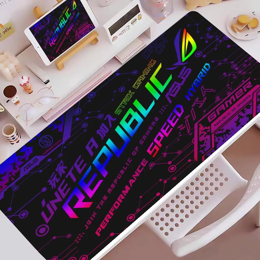 A-ASUS Mouse Pad Rog City Mouse Pad E-sports Gaming Mouse Pad Oversize Personalized Desk Pad Keyboard Mouse Pad Non-Slip Desk