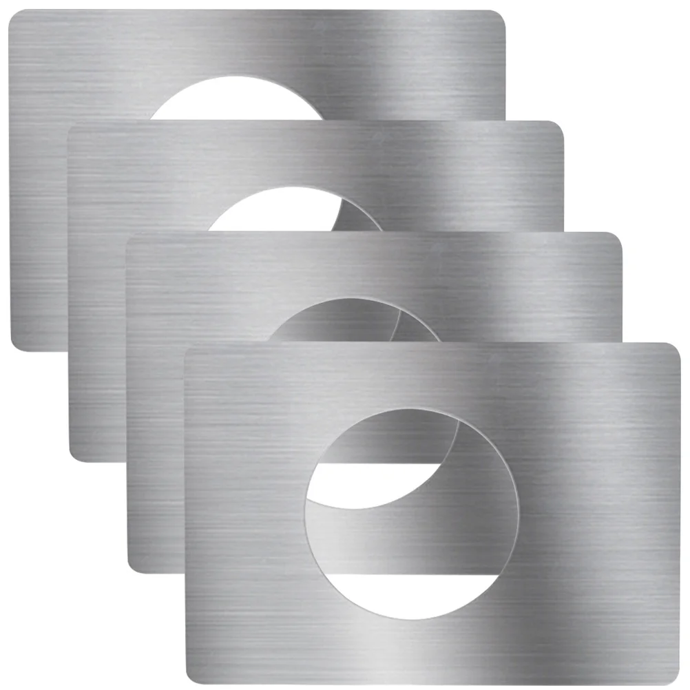 Plaques de réparation de serrures, couvercles de renfort de porte en acier inoxydable pour Kit de mise à niveau de sécurité de porte d'entrée 4 pièces