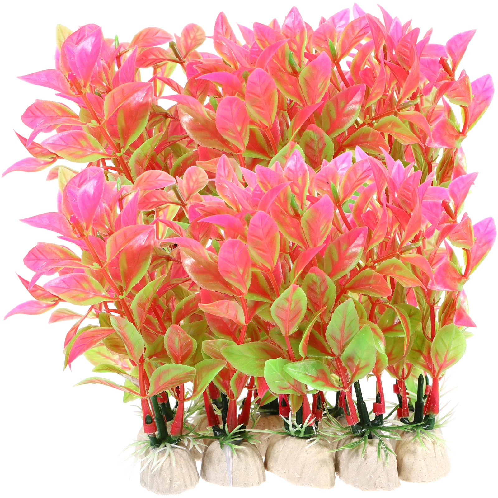 

20 Pcs Artificial Water Plants PVC Aquarium Decorations for Fish Tank Reptile TerrariumAquarium Plants Fake Grass Plastic