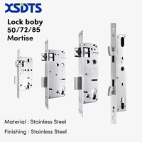 Type 72 85 Broken Bridge Aluminum Alloy Steel Finger Print Door Lock Body for Smart Door Lock Fittings Push Pull Double hook