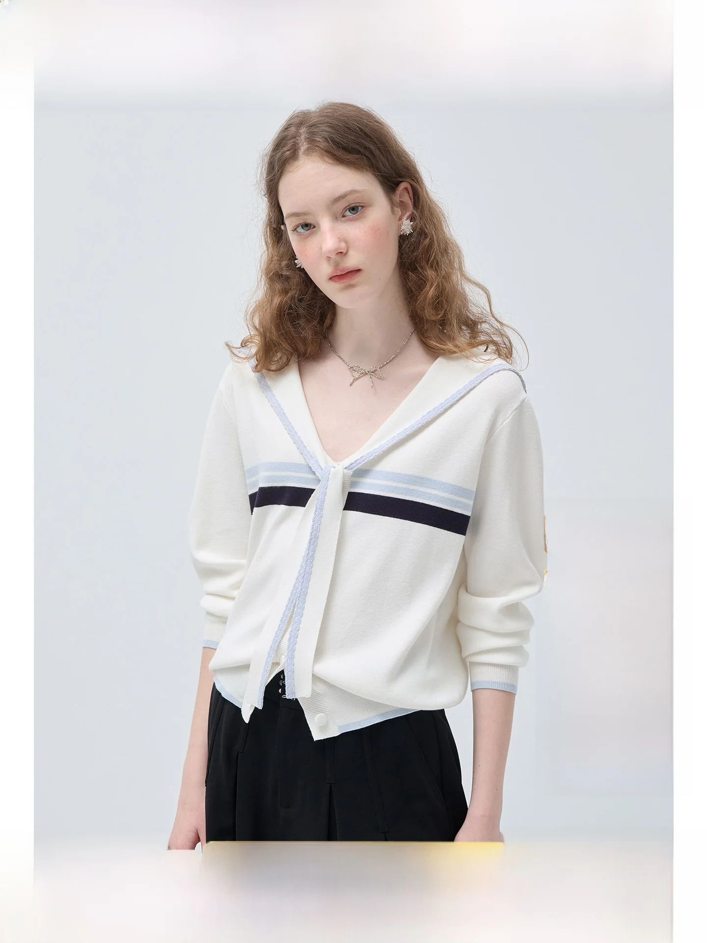 

Rui plus Size Knitwear V-Ne Spring Faion Slimming College Sle Korean Version Breathable Long Sve Cardigan