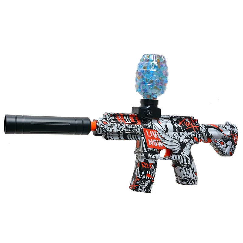 WENGOU 7.4V Electric Splatter Gel Ball With 5000 Blaster Water Beads For Outdoor Activities Shooting Team Game Toy Gun