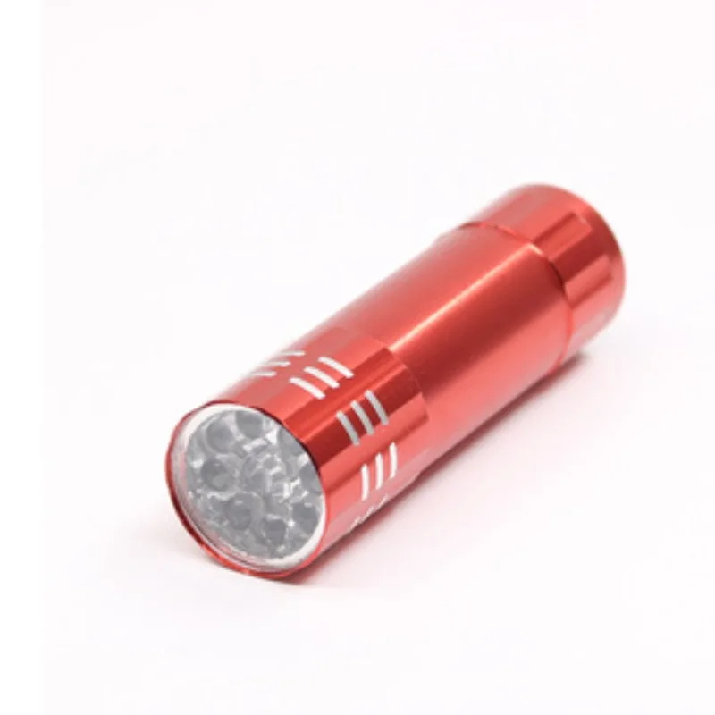 Nail Dryer Mini 9 LED Lights Flashlight UV Lamp Portable Nail Gel Mask Fast Drying Manicure Tool Support