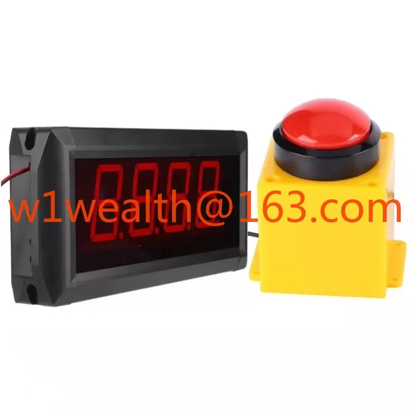 Portable 1.8 Digital Light Emitting Diode Digital 10 Second Challenge Game Timer with Remote Switch Difficulty