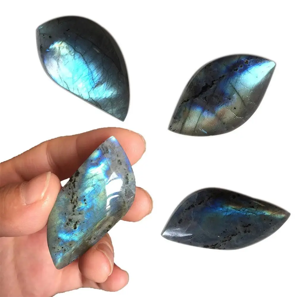 DIY Accessory Irregular Shape From Madagascar Mineral Specimen Natural Labradorite Moonstone Pendants Healing Stone