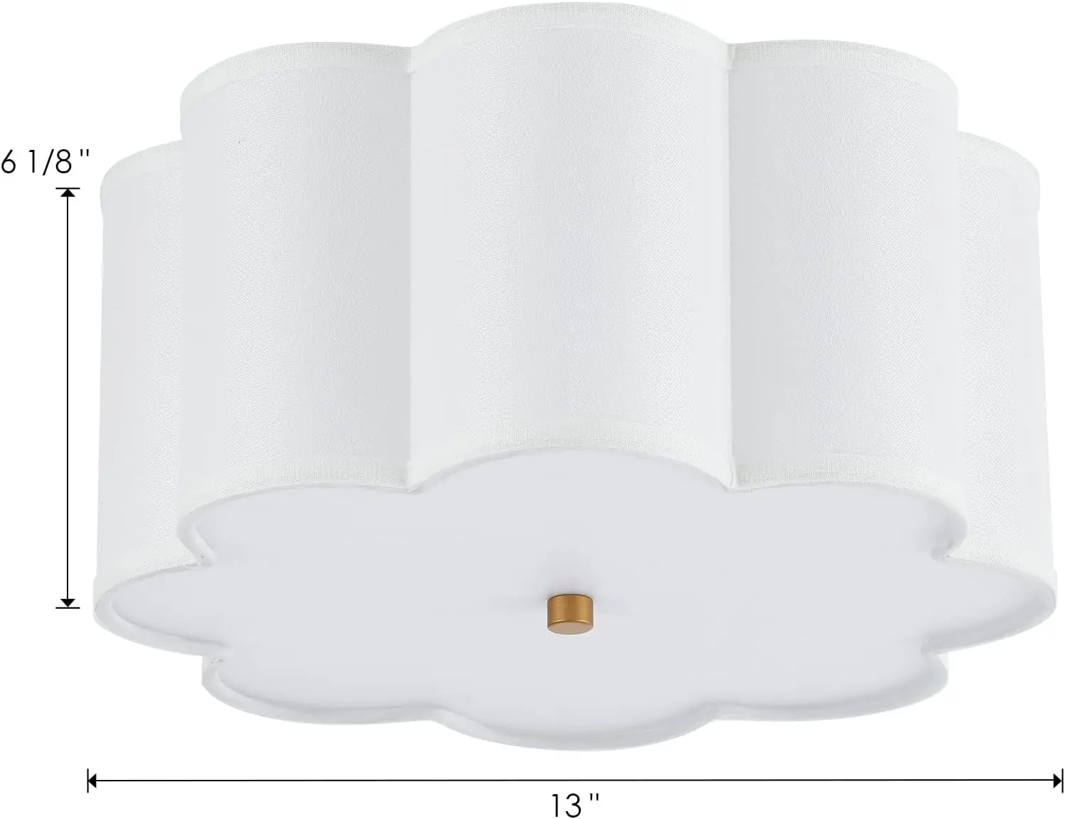 Plafoniera a montaggio Semi-incasso, moderna lampada da soffitto vicina con paralume a tamburo in tessuto bianco crema per la cameretta dei bambini della scuola materna