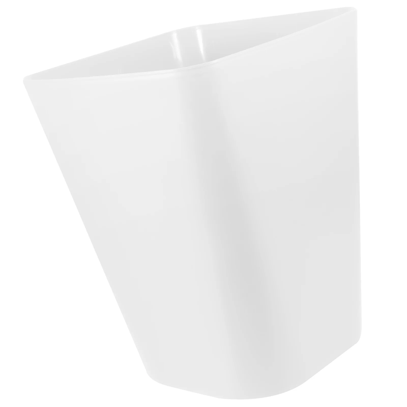 Basket Square Open Trash Can Car Bin Rubbish White Plastic Bedroom Trashcan Office