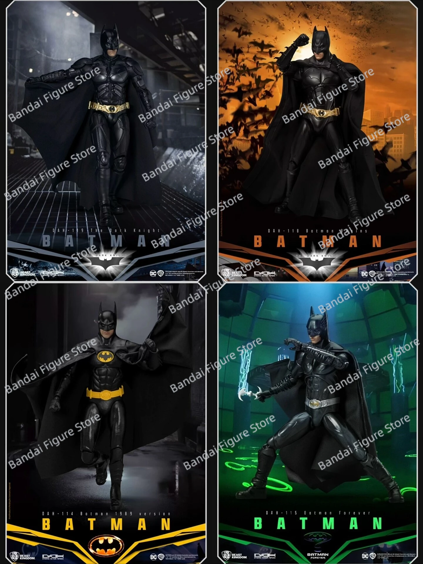 

In Stock DC Belketon Pattinson Big Ben Clooney Batman Action Figure Trendy Toy Gift Model