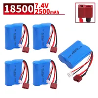 18500 7.4v 2500mAh Li-ion battery For HBX 16889 16889A 16890 16890A SG1601 SG1602 1/16 RC truck/cars spare parts 2S 7.4V Battery