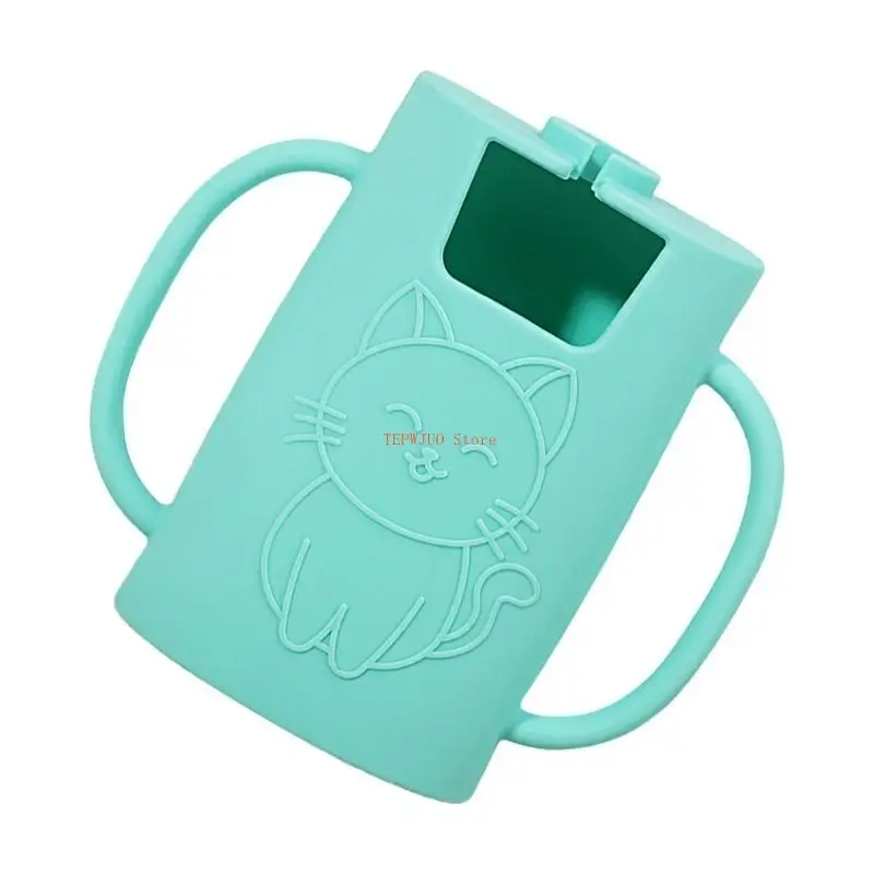 حافظة طعام الأطفال U50F المصنوعة من السيليكون تمنع الانسكابات والحروق لسهولة التغذية #5